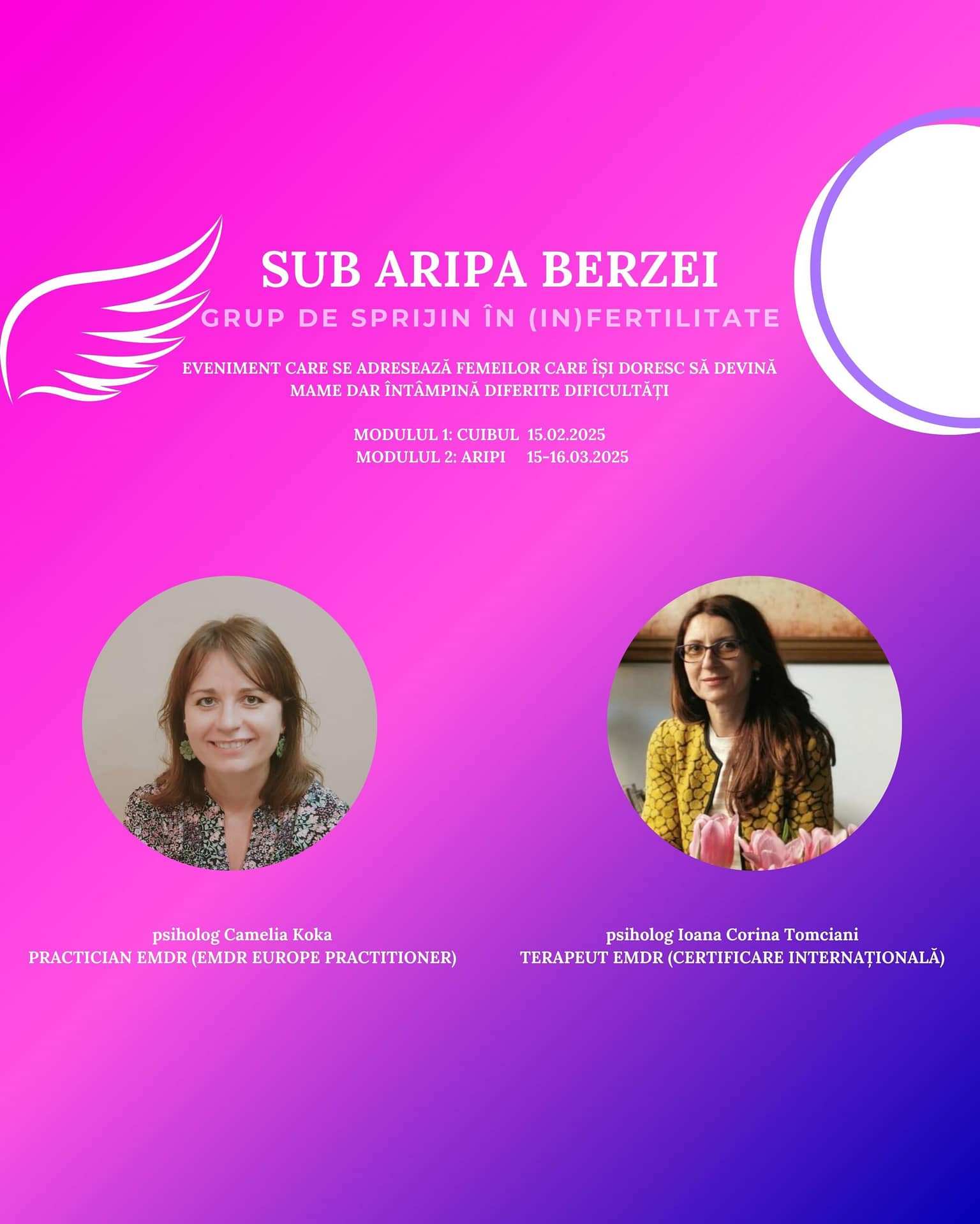 NOU! Sub aripa berzei – grup de sprijin